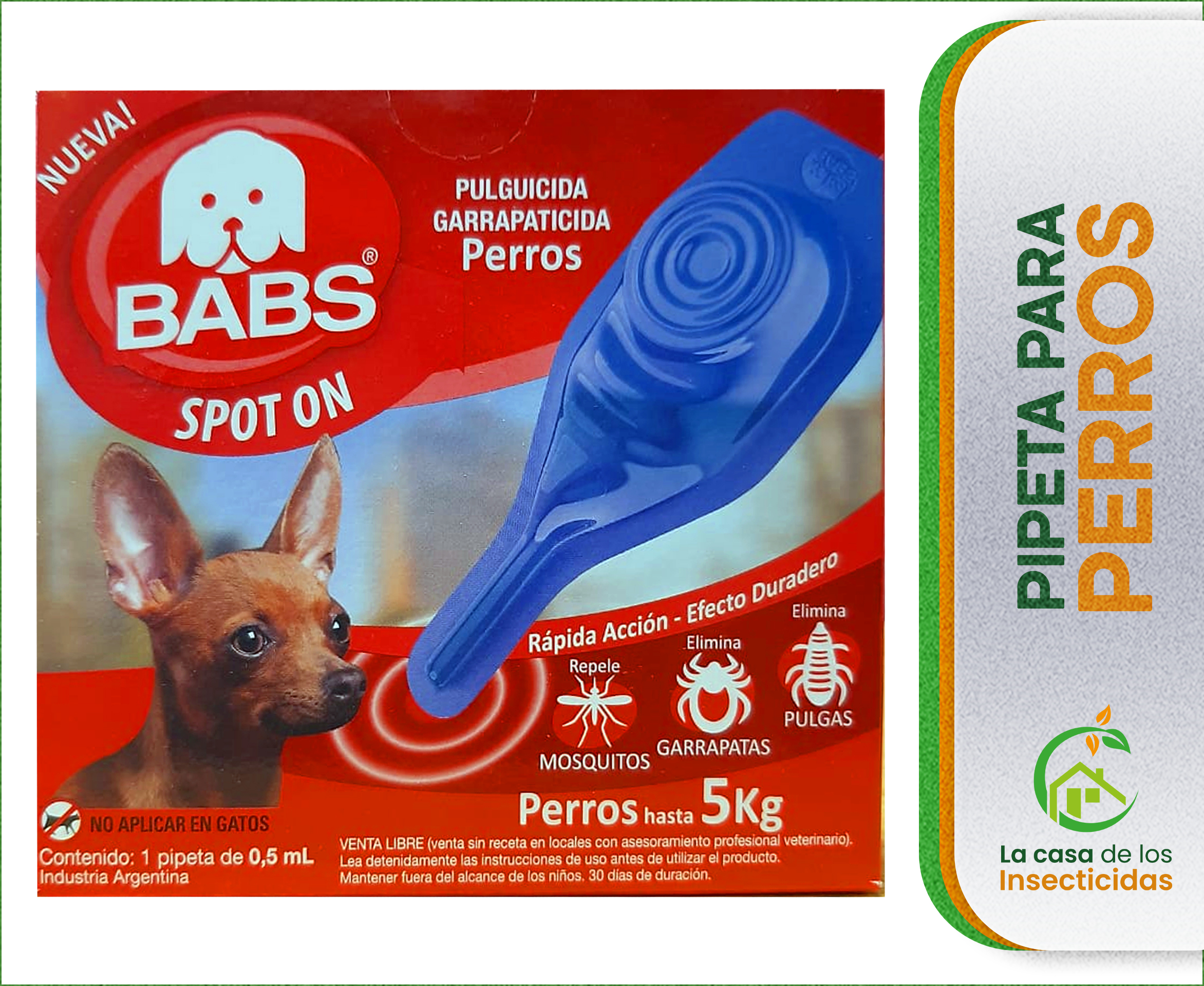 Babs Spot On Pipeta Perros Hasta 5 kg.